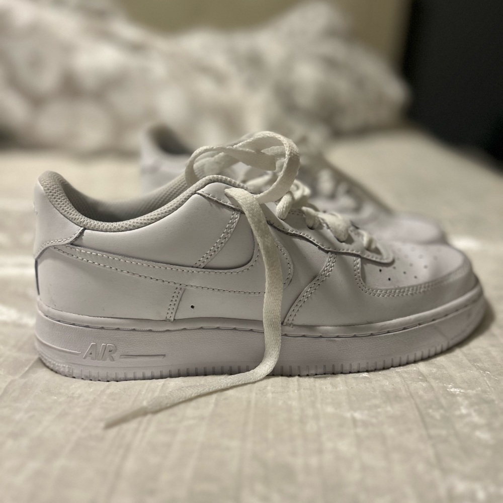White Nike Air Force 1 Sneakers, Kids size 5.5- Women’s size 7